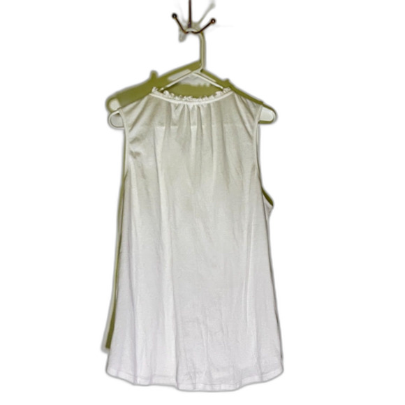 Fyve Fairycore Cottagecore White Bohochic Sleeveless Crocheted Applique Top 2X - Picture 2 of 5